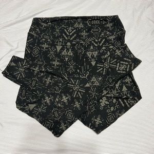 Lularoe Aztec legging black and brown